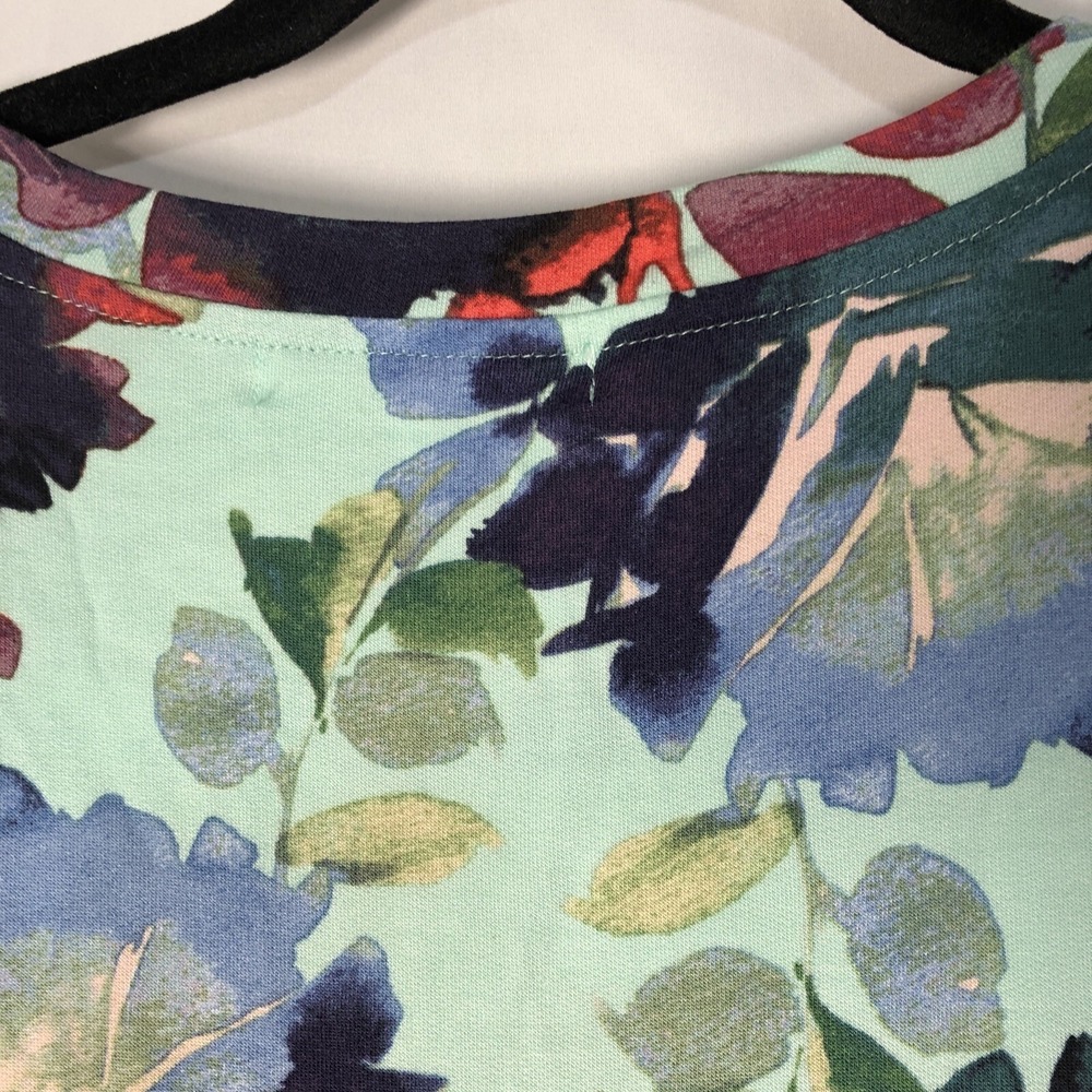 Adyson Parker Women's Long Sleeve Crew Neck Banded Floral Top - Size 2X - Picture 6 of 11